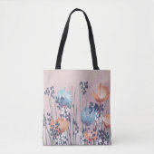 Trendy Moderne Abstracte Bloem Tote Bag (Voorkant)