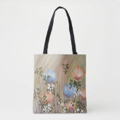 Trendy Moderne Abstracte Bloem Tote Bag (Voorkant)