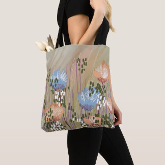 Trendy Moderne Abstracte Bloem Tote Bag