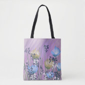 Trendy Moderne Abstracte Bloem Tote Bag (Voorkant)