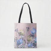 Trendy Moderne Abstracte Bloem Tote Bag (Voorkant)