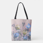 Trendy Moderne Abstracte Bloem Tote Bag (Achterkant)