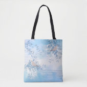 Trendy moderne abstracte bloemige botanische blad tote bag (Voorkant)