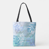 Trendy moderne abstracte bloemige botanische blad tote bag (Achterkant)