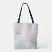 Trendy moderne abstracte bloemige botanische blad tote bag (Achterkant)