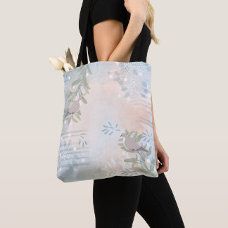 Trendy moderne abstracte bloemige botanische blad tote bag