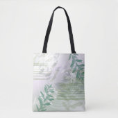 Trendy moderne abstracte bloemige botanische blad tote bag (Voorkant)
