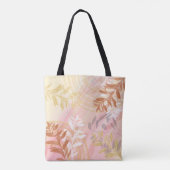 Trendy moderne abstracte bloemige botanische blad tote bag (Achterkant)