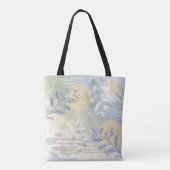 Trendy moderne abstracte bloemige botanische blad tote bag (Achterkant)