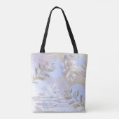 Trendy moderne abstracte bloemige botanische blad tote bag (Achterkant)