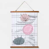 Trendy moderne Abstracte bloemschildering Hangend Wandkleed (Voorkant)