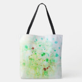 Trendy Moderne Abstracte Roze Rood Geel Groen Tote Bag (Achterkant)