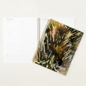 Trendy moderne abstracte zwarte en gouden planner (Display)