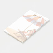 Trendy Moderne Aquarel Strand Zomer Kust Post-it® Notes (Schuin)
