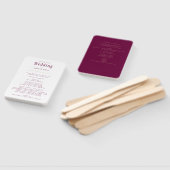 Trendy Moderne Bes Wijn Trouwprogramma Handventila Handwaaier (Niet-gemonteerd)