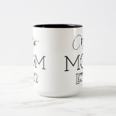 Trendy moderne beste mama ooit tweekleurige koffiemok (Center)