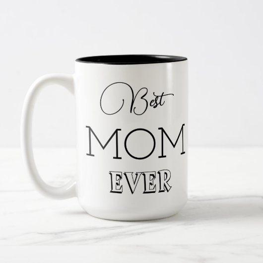 Trendy moderne beste mama ooit tweekleurige koffiemok (Links)