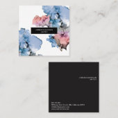 Trendy moderne bewerkbare verfspatten vierkante visitekaartje (Voorkant / Achterkant)