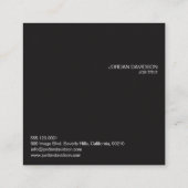 Trendy moderne bewerkbare verfspatten vierkante visitekaartje (Achterkant)