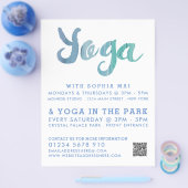 Trendy moderne blauwe yogales advertentie flyer (Enkel)