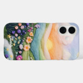 Trendy Moderne Bloemige Zonsondergang Persoonlijke Case-Mate iPhone Case (Achterkant (horizontaal))