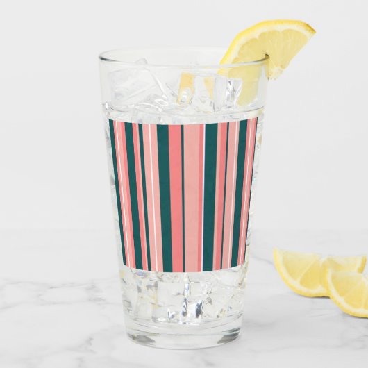 Trendy moderne Boho chique retro strepen Glas (Achterkant ijs)