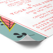 Trendy Moderne Boho Yoga Klasse Reclame Poster (Hoek)