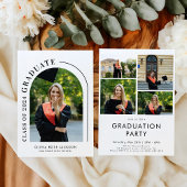 Trendy Moderne Boog Foto Afstuderen Kaart