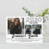 Trendy Moderne Casual Foto Afstuderen Kaart (Staand voorkant)
