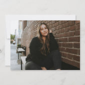 Trendy Moderne Casual Foto Afstuderen Kaart (Achterkant)