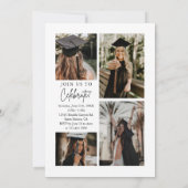 Trendy Moderne Casual Foto Afstuderen Kaart (Achterkant)