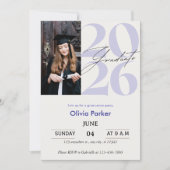 Trendy Moderne Casual Foto Afstuderen Kaart (Voorkant)