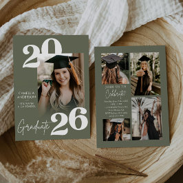 Trendy Moderne Casual Foto Afstuderen Kaart
