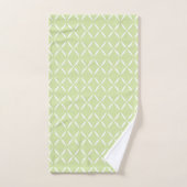 Trendy Moderne Chic Groen en Wit Bad Handdoek (Handdoek)