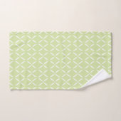 Trendy Moderne Chic Groen en Wit Bad Handdoek (Handdoek)