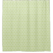 Trendy Moderne Chic Groen en Wit Douchegordijn (Voorkant)