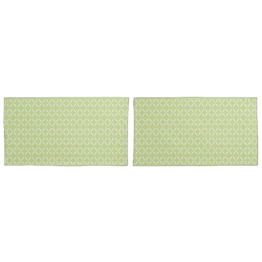 Trendy Moderne Chic groene en witte Bloemen Kussensloop (Voorkant-Set)