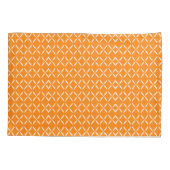 Trendy Moderne Chic oranje en witte Bloemen Kussensloop (Achterkant-Links)