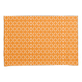 Trendy Moderne Chic oranje en witte Bloemen Kussensloop (Voorkant-Rechts)