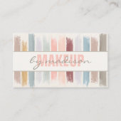 Trendy Moderne Chique Brushstrokes Make-up Artiest Visitekaartje (Voorkant)