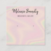 Trendy Moderne Chique Naam Sieraden Oorbel Display Vierkante Visitekaartje (Voorkant)