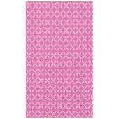 Trendy Moderne Chique Roze en Witte Bloemen Tafelkleed (Voorkant)