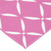 Trendy Moderne Chique Roze en Witte Bloemen Tafelkleed (Gekanteld)