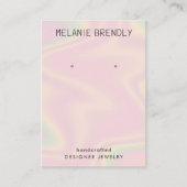 Trendy Moderne Chique Sieraden Oorbel Display Visitekaartje (Voorkant)