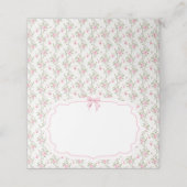 Trendy Moderne Coquette Roze Bow Love Shack Place Plaatskaartje (Buitenkant ongevouwen)
