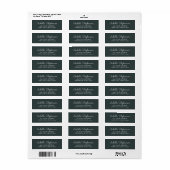 Trendy Moderne Donkergroene Script Retouradres Etiket (Full Sheet)