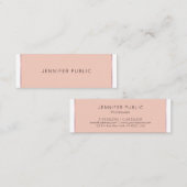 Trendy Moderne Eenvoudige grafische vormgeving Blu Mini Visitekaartje (Voorkant / Achterkant)