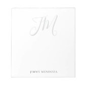 Trendy moderne eenvoudige handschrift monogram notitieblok (Voorkant)