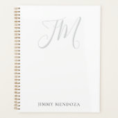 Trendy moderne eenvoudige handschrift monogram planner (Voorkant)