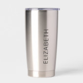 Trendy Moderne Eenvoudige Minimalistische Naam Zwa Geïsoleerde Drinkbeker (Links)